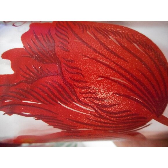 MCM Boscul Peanut Butter Drinking Juice Glass Tumbler Tulips Estate find 5" #3 - Picture 4 of 4